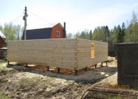 Первый этаж дома на свайном фундаменте 8x8