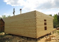 Первый этаж брусового дома 8x8