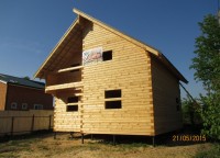 Дом из профилированного бруса 200x200 на свайном фундаменте