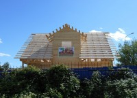 Обрешетка на крыше дома из бруса 150x150