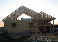 Стропильная система дома из бруса 12x8,5
