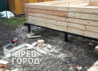 Винтовой фундамент брусового дома