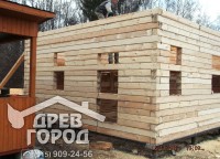 Постройка первого этажа брусового дома