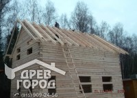 Установка обрешетки брусового дома