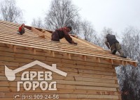 Процесс установки обрешетки