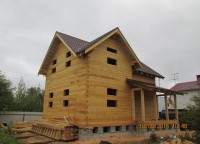 Дом 7x9 из профилированного бруса 150x150 на ленточном фундаменте
