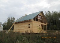 Торцевая сторона брусового дома