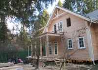 Работа на террасой брусового дома