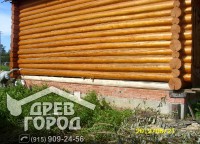 установка подкатного бревна