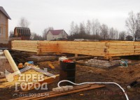 Начало строительства первого этажа дома 9x10
