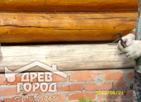 установка подкатного бревна