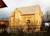 Фоторепортаж №149 дом из бруса 7х10 по проекту ДБ 26, МО, Подольский р-н, д. Лучинское — фото 12