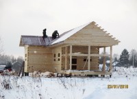 Фоторепортаж №154, дом из бруса 7х10 по проекту Б12 проф.брус Костромская обл, д. Иконниково — фото 19