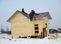 Фоторепортаж №154, дом из бруса 7х10 по проекту Б12 проф.брус Костромская обл, д. Иконниково — фото 17