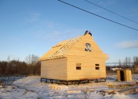 Фоторепортаж №162 строительство дома из бруса 8х8 Костромская обл, пос. Красное на волге — фото 10