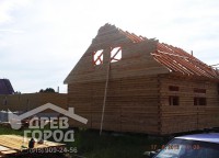 Фронтон брусового дома 9x10