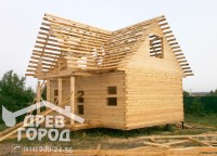 Обрешетка дома 6х8 на стропильной системе