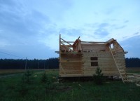 Процесс строительства дома 8х9 из профилированного бруса