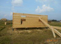 Первый этаж дома 8x8 из профилированного бруса
