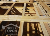 Установка потолочных перекрытий дома 8x9