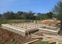 Процесс укладки стен дома 6x9 из профилированного бруса