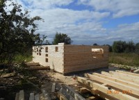Первый этаж дома 6x9 из профилированного бруса