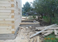 Крыльцо дома 6x9 из профилированного бруса
