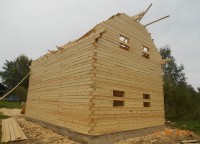 Подготовка к установке стропильной системы дома 6x9