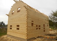 Подготовка к установке стропильной системы дома 6x9