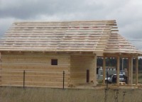 Обрешетка крыши дома 6x6 из бруса