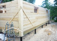 Первый этаж дома 8x9 на свайно-винтовом фундаменте
