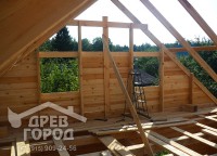 Второй этаж дома 8x9 из профилированного бруса