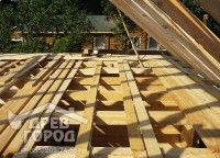 Черновой пол мансардного этажа дома 8x9
