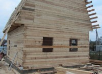 Обрешетка крыши дома 6x8 из профилированного бруса