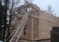 Процесс возведения фронтона дома г. Домодедово
